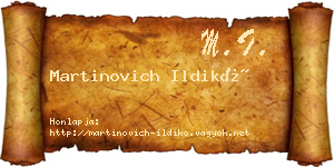 Martinovich Ildikó névjegykártya