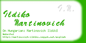 ildiko martinovich business card